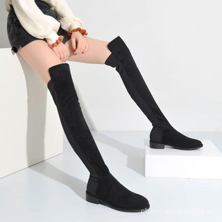 Women's long boots slimming high 2020 new overknee boots genuine leather fleece-lined all-match high heel overknee boots