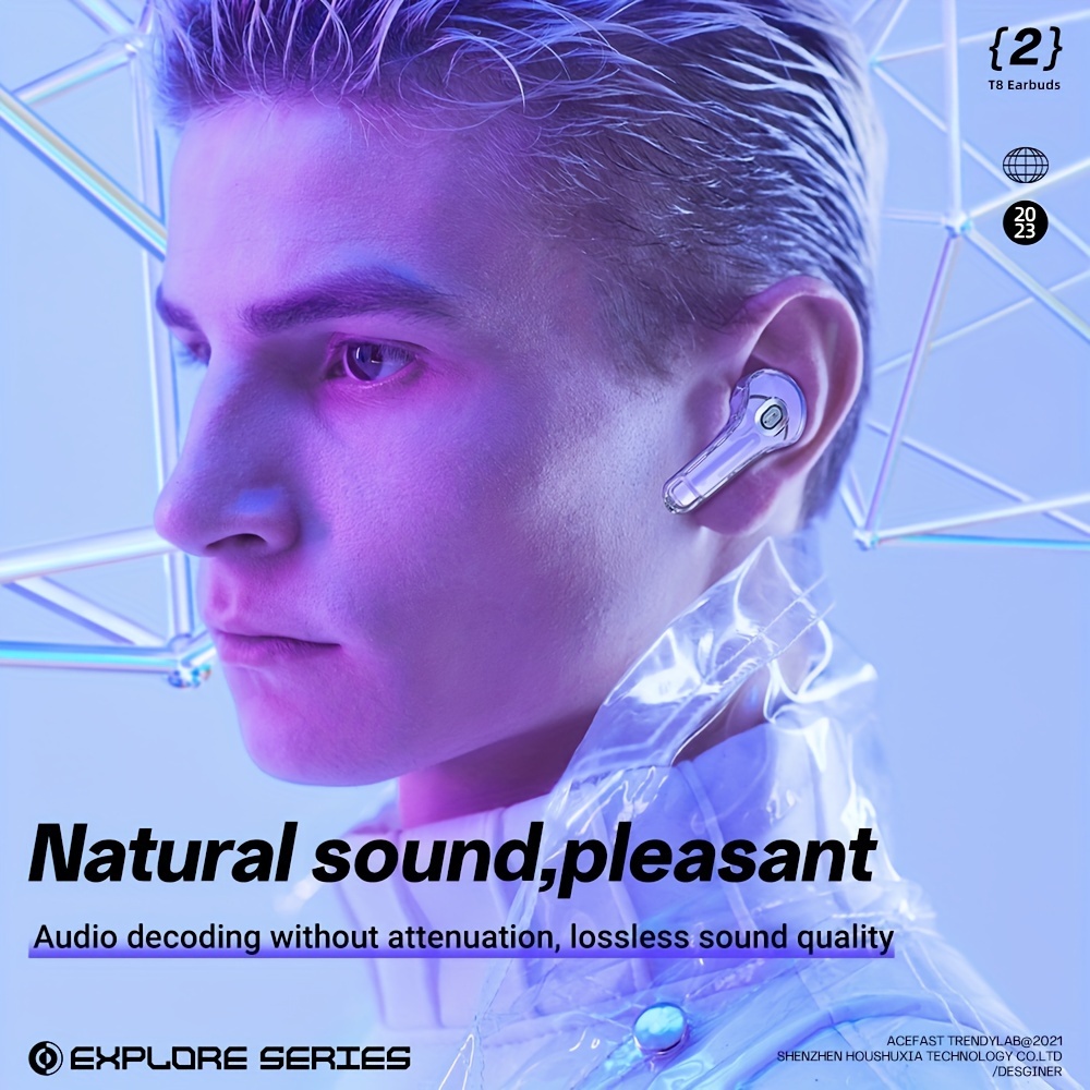 Tai Nghe Nhét Tai t8 Không Dây 5.3 Giảm Tiếng Ồn Âm Thanh bass Kiểu Dáng Thể Thao