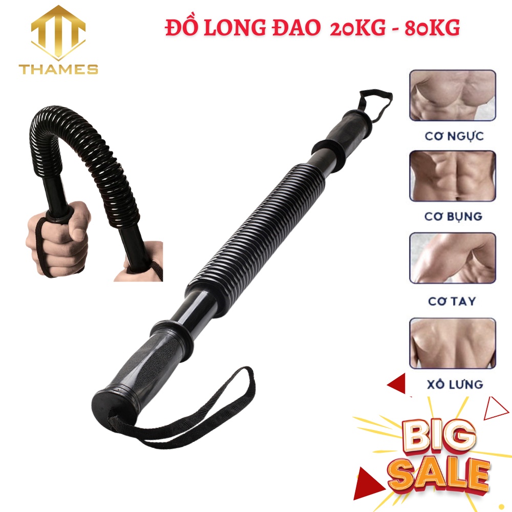 Gậy Lò Xo Tập Cơ Tay THAMES Cao Cấp Đồ Long Đao 60Kg 50Kg 40Kg 30Kg 20Kg Đàn Hồi Tốt Luyện