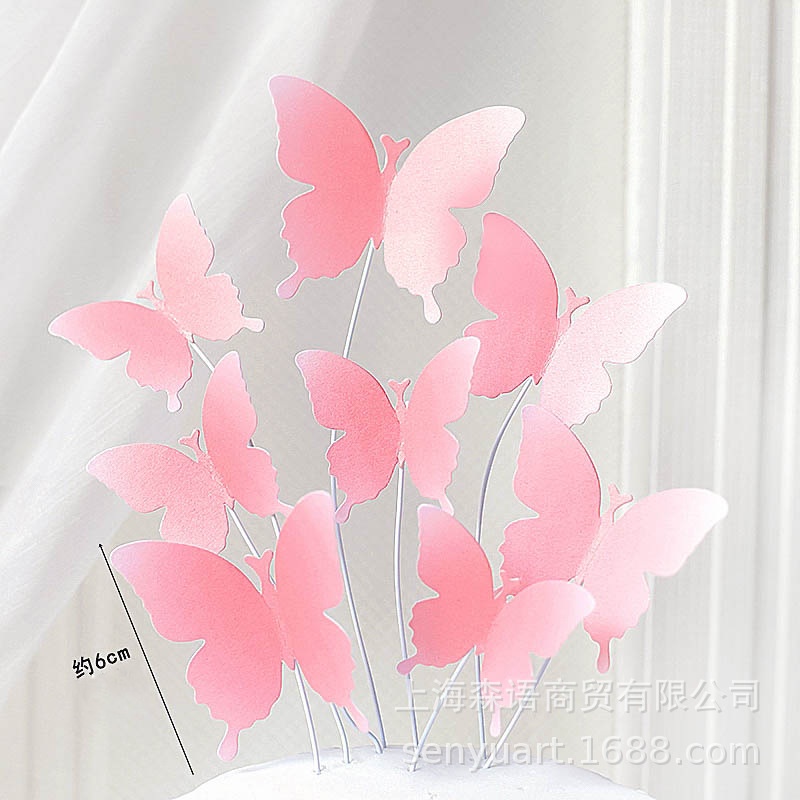Giấy Dính Trang Trí Bánh Kem Hình Bướm Xinh Xắn