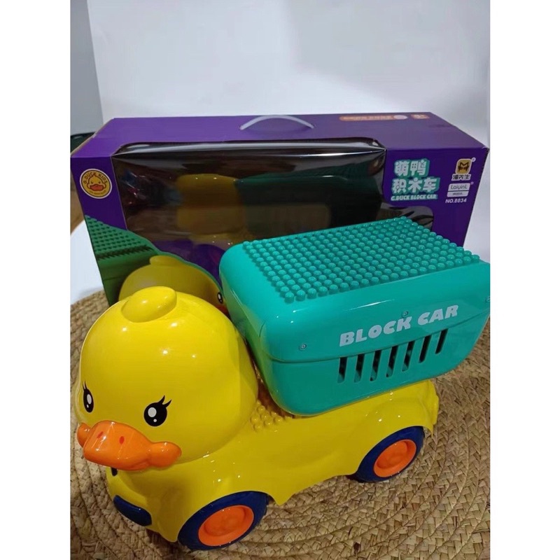 Đồ chơi xe oto  kèm lego 124 chi tiết mẫu vịt , khủng long, máy xúc , xe lu mới nhất 2023