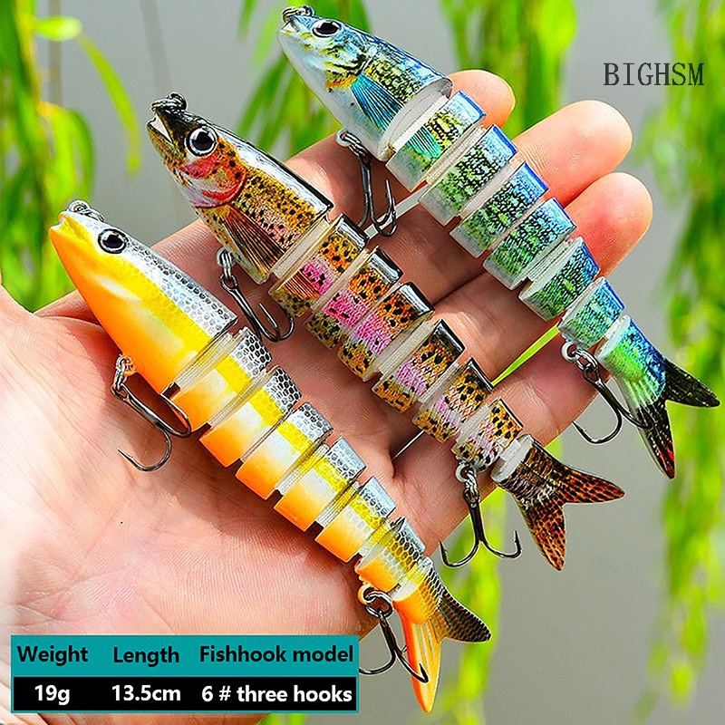Bighsm Mồi Câu Cá Giả Hình Cá 19g13.5cm