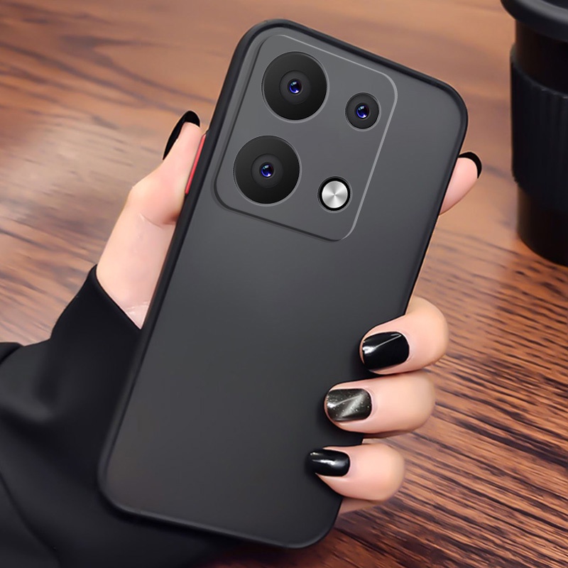 Ốp Điện Thoại Mềm Trong Suốt Mặt Nhám Viền Màu Kẹo Bảo Vệ camera Cho xiaomi redmi note 13 pro + plus note13 pro