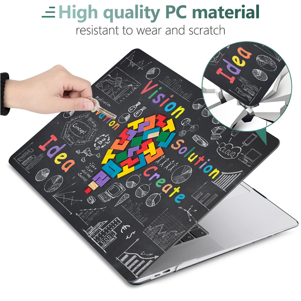 3 in 1 Creative Print Case Compatible For Macbook Air 15 A2941 M2 Pro 13 Inch Case A2338 M1 M2 Pro 14 2023 A2779 Air 13 A2681 A2337 A2251 A1706 A1708 Retina 13.3 Inch A1502 Pro UJT