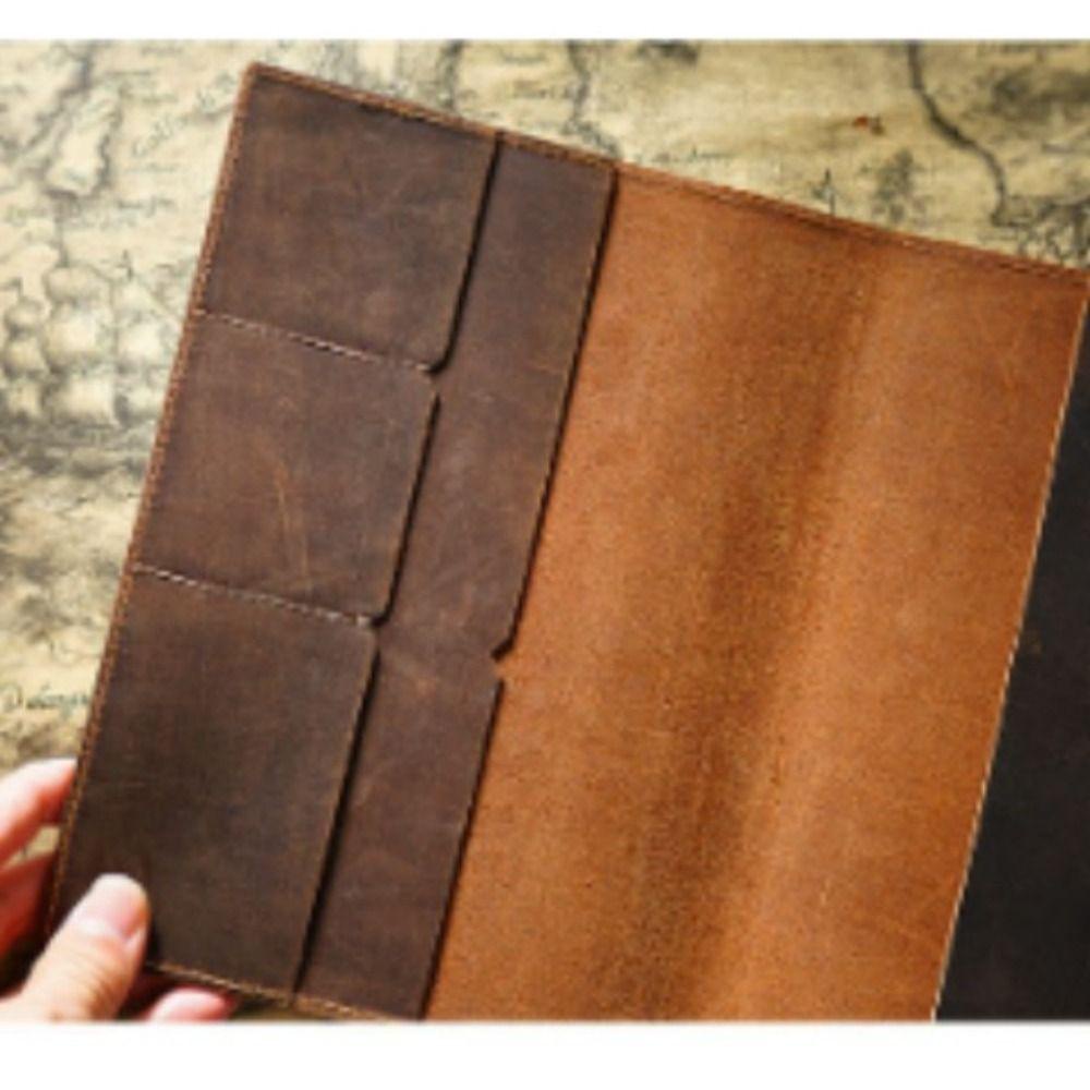 Sổ Tay a5 Bìa Da Phong Cách vintage Trọng Lượng Nhẹ Kèm 88 Tờ