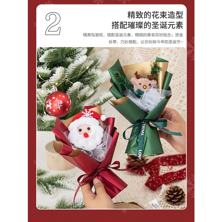 Bó Hoa Khô Hình Nón Bằng cotton Dùng Làm Quà Tặng Giáng Sinh diy