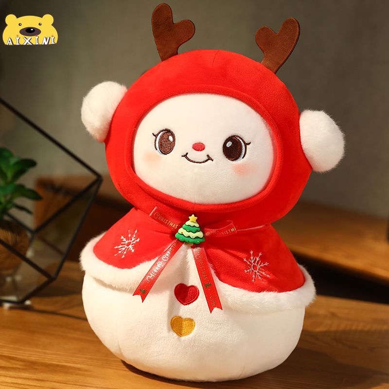 Búp Bê Nhồi Bông 5 Trong 1 Hình Quả Táo / Hươu / Người Tuyết / Ông Già Noel / Cây Thông Giáng Sinh