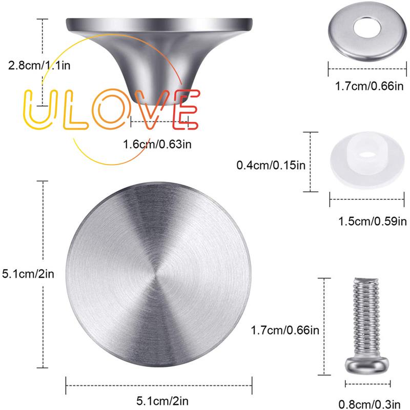 Uhktyltui.vn # Bộ 4 Núm Vặn Lò Nướng Bằng Thép Không Gỉ Thay Thế Cho le creuset aldi, lodge