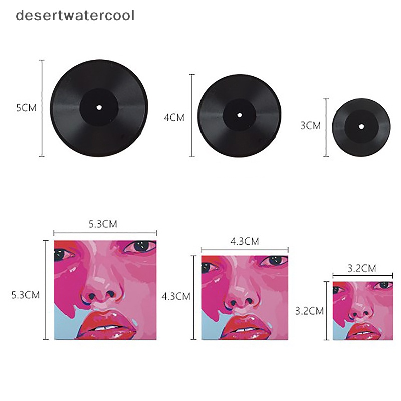 Dc set 6 Mô Hình Đĩa Thu Âm mini Trang Trí Nhà Búp Bê
