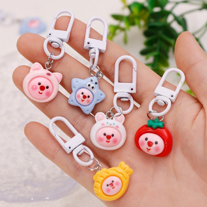 Phụ Kiện Móc Chìa Khóa / Túi Xách Hình Thỏ / Sao Biển / Cá Hoạt Hình Dễ Thương Thời Trang Cho Nữ