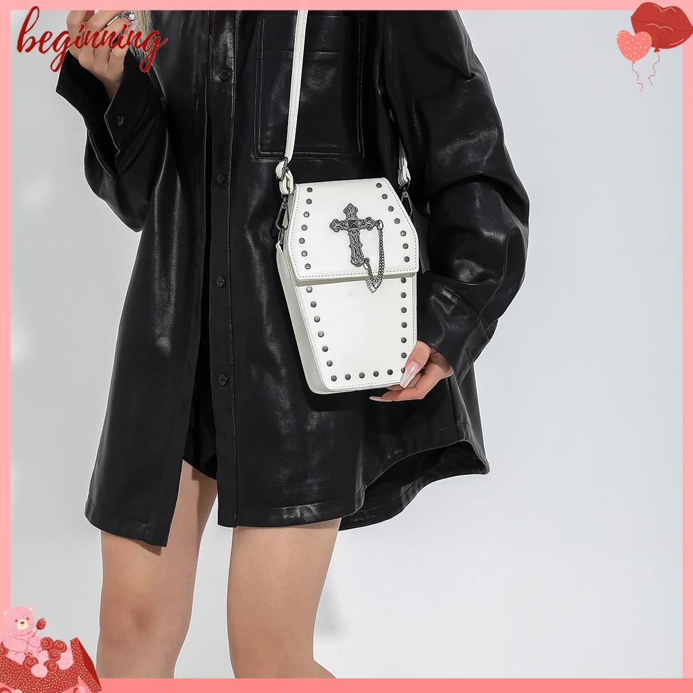 ✿ Phụ Kiện Bắt Đầu Cho Xe Hơi ✿ Túi Da pu Đeo Chéo Phong Cách gothic Thời Trang Mới