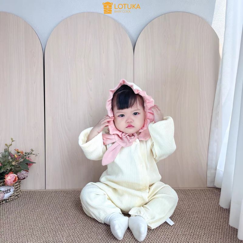 Body Len Tăm Tai Thỏ Dễ Thương Ấm Áp Cho Bé Gái, Bodysuit LOTUKA Cho Bé, Quần Áo Trẻ Em Size 3-12kg