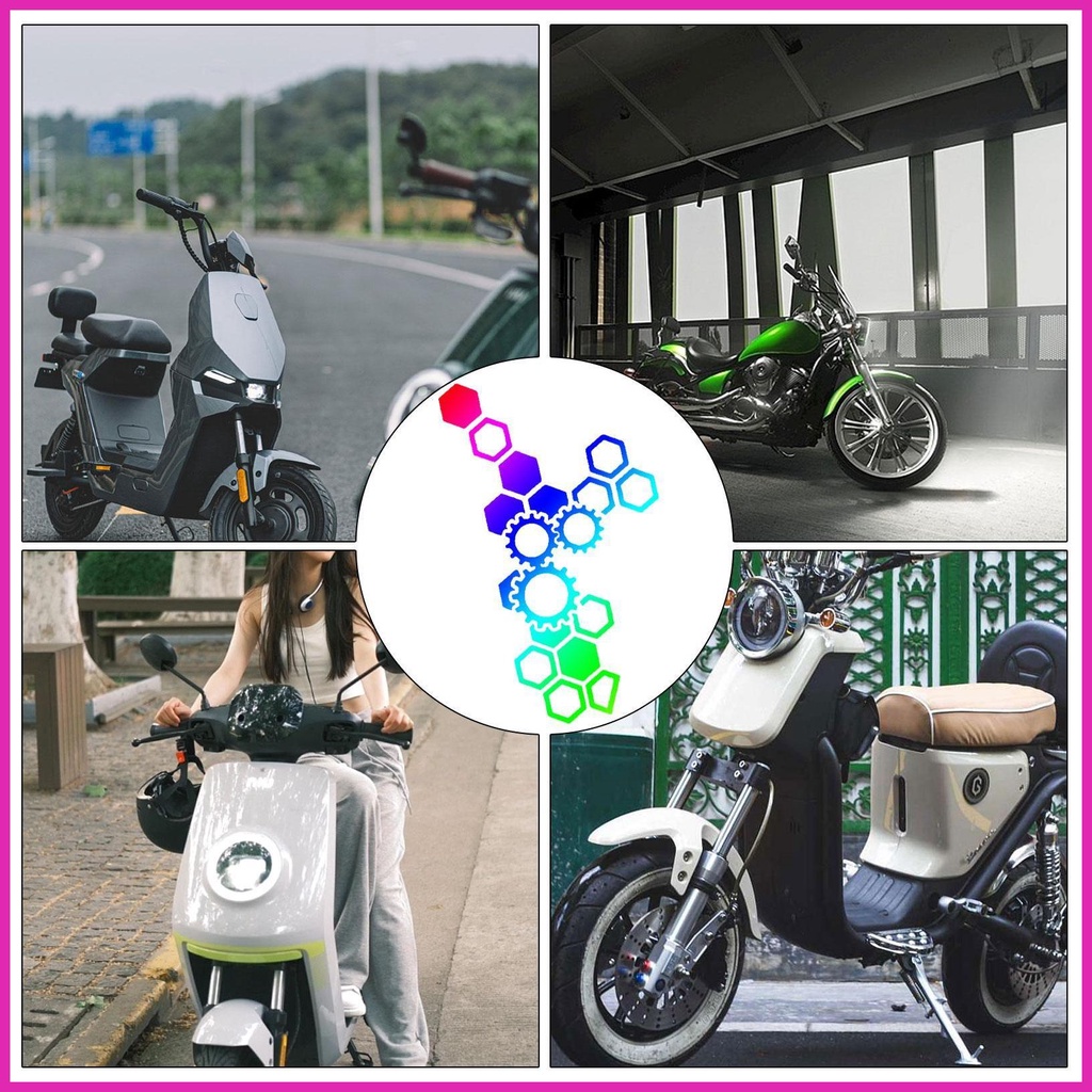 Miếng Dán Trang Trí Thân Xe Hơi / Mô Tô Hình Tổ Ong Phản Quang Độc Đáo