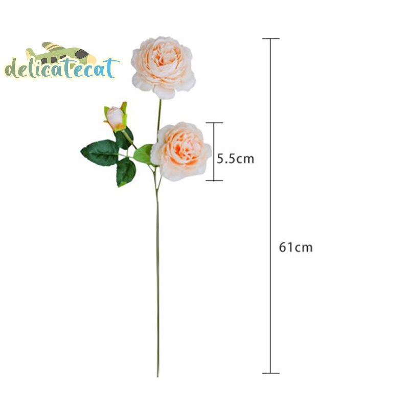 Bó Hoa Mẫu Đơn Giả 3 Bông Bằng Lụa Dùng Trang Trí Nhà Cửa / Tiệc Cưới