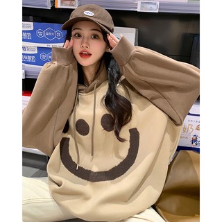 NZN Áo len có mũ trùm đầu dày nhung mùa đông