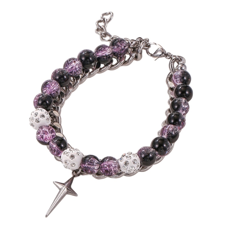 Inf Vòng Tay Chuỗi Hạt Hai Lớp Hình Ngôi Sao Đơn Giản Có Thể Điều Chỉnh Được Thời Trang Dành Cho Cặp Đôi