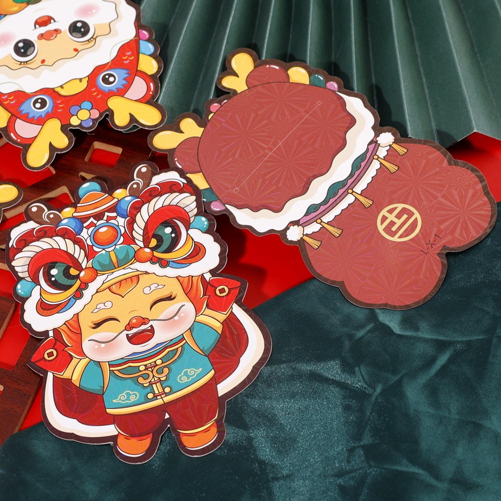 Set 4 / 6 Bao Lì Xì Đỏ mini Hình Rồng 3d Phong Cách Trung Hoa Năm Mới 1 / 6 2024