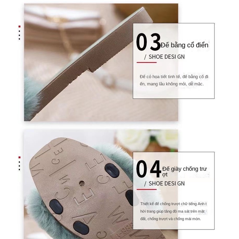 Dép Bông Đi Trong Nhà Chống Trượt Thời Trang Thu Đông 2023