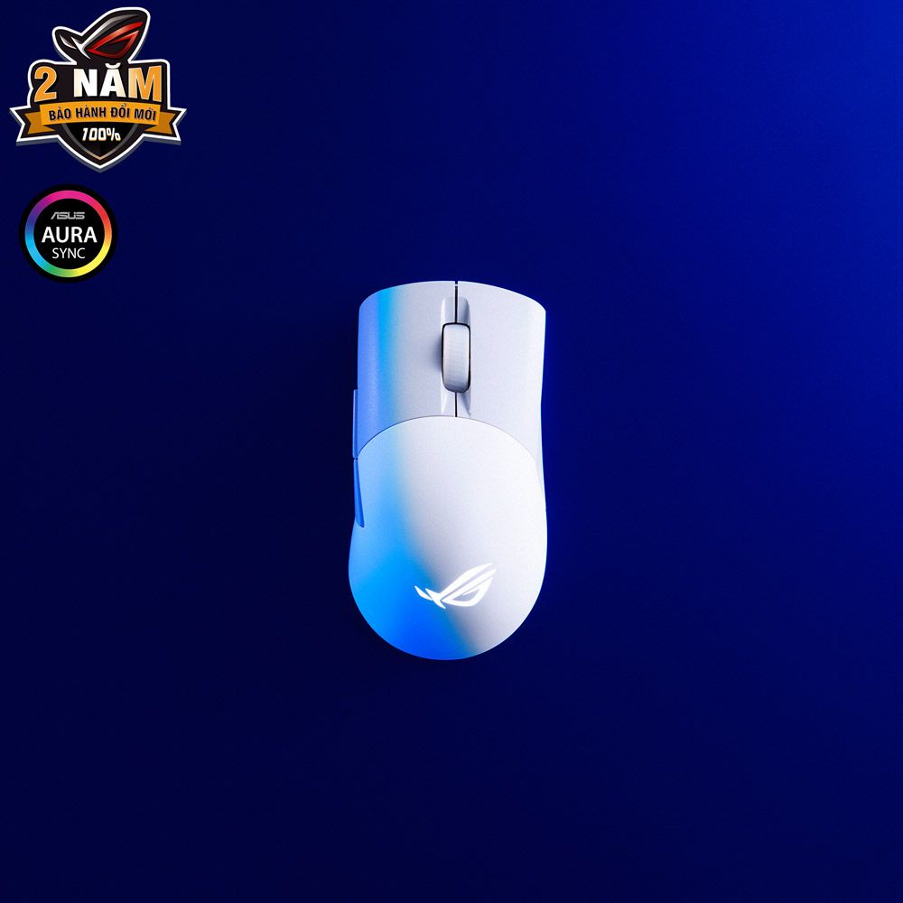 Chuột chơi game fps ROG KERIS WIRELESS AIMPOINT Trắng kết nối không dây, 2.4 GHz, Bluetooth, dpi 36000