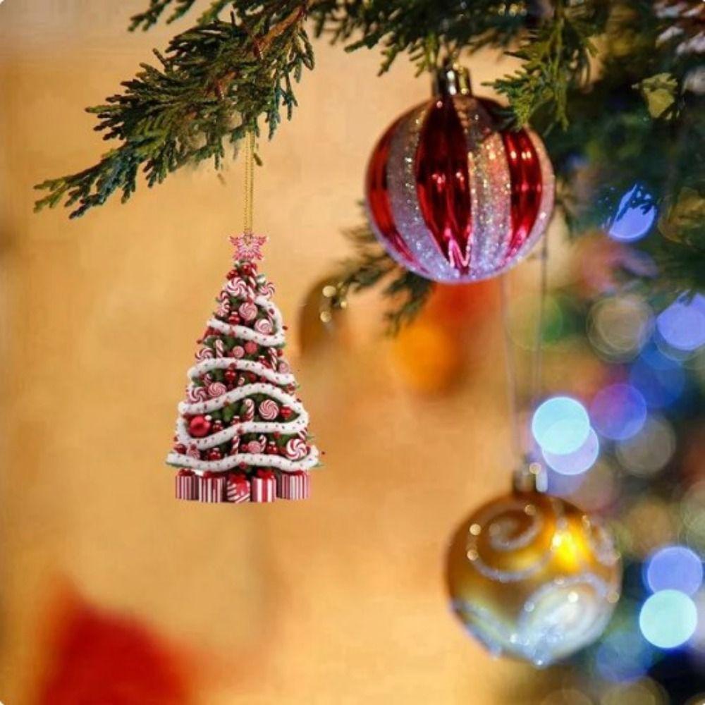 Phụ Kiện Trang Trí Cây Thông Giáng Sinh / Năm Mới Bằng acrylic 2d diy