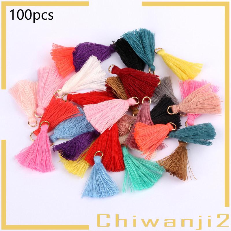 Bộ 100 Dây Tua Rua Lụa Nhiều Màu Sắc 3.5cm 100 Cái 3cm