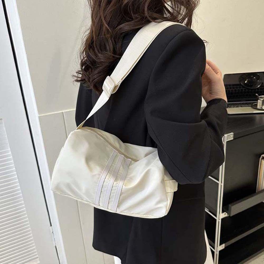 Shanhai Túi Đeo Chéo nylon Màu Trơn Phong Cách Thể Thao Đơn Giản y2k Cho Nam / Nữ