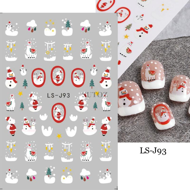Đề Can Dán Móng Tay Họa Tiết Hoạt Hình Ông Già Noel / Chuông Giáng Sinh 2023 Cho Bé