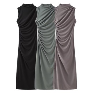 Đầm midi Cổ Cao Thời Trang Cho Nữ Mã 4322