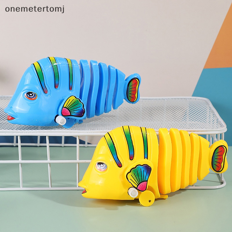 Onemetertomj Đồ Chơi Lên Dây Cót Bằng Nhựa Hình Cá Chạy Lên Dây Cót Cổ Điển Cho Trẻ Sơ Sinh