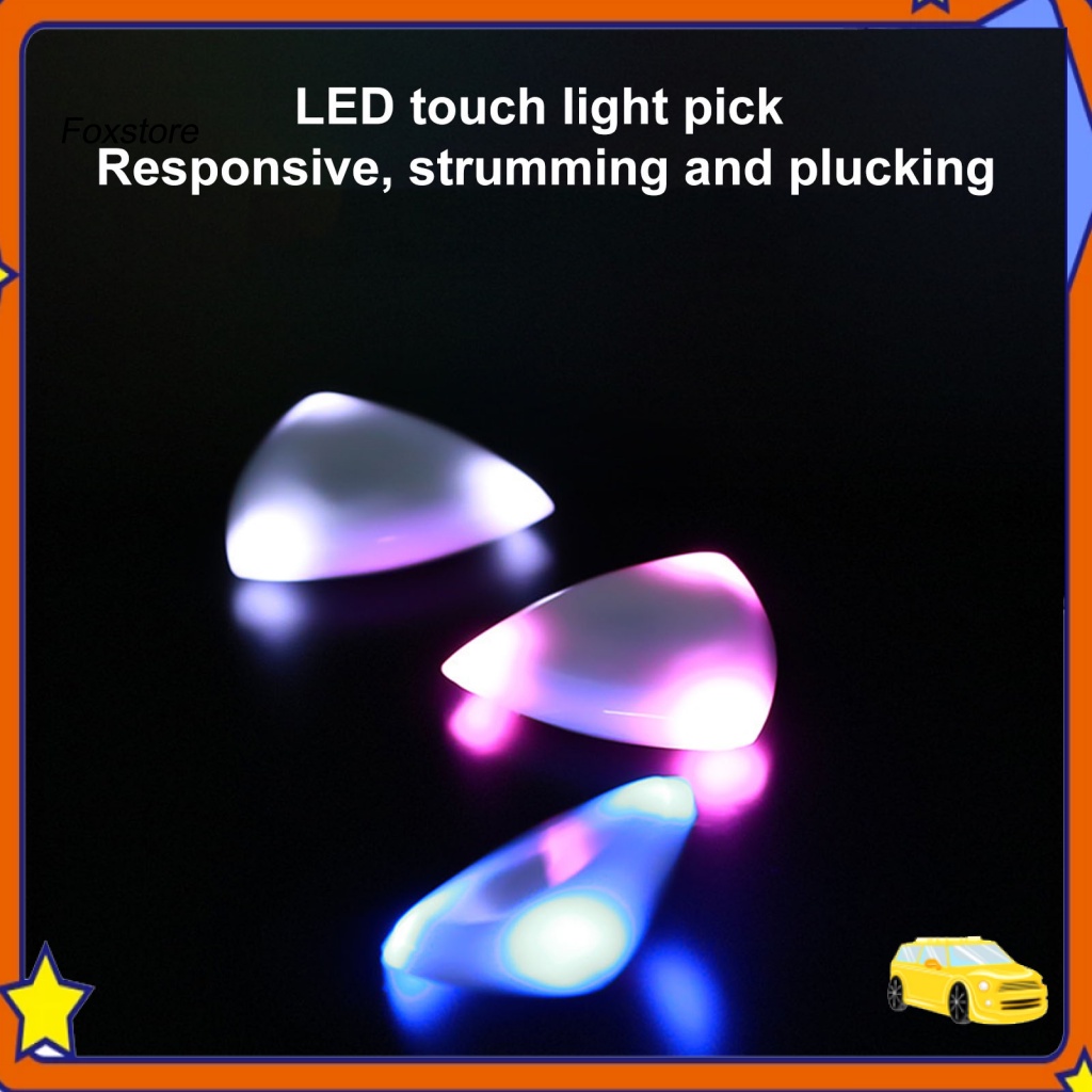 Miếng Gảy Đàn guitar Điện Tự Động Có Đèn led Phát Sáng Kích Thước Nhỏ Gọn