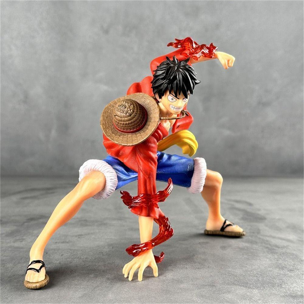Mô Hình Nhân Vật luffy Đội Mũ Rơm Mô Hình Nhân Vật luffy 18cm Trang Trí Đáng Yêu