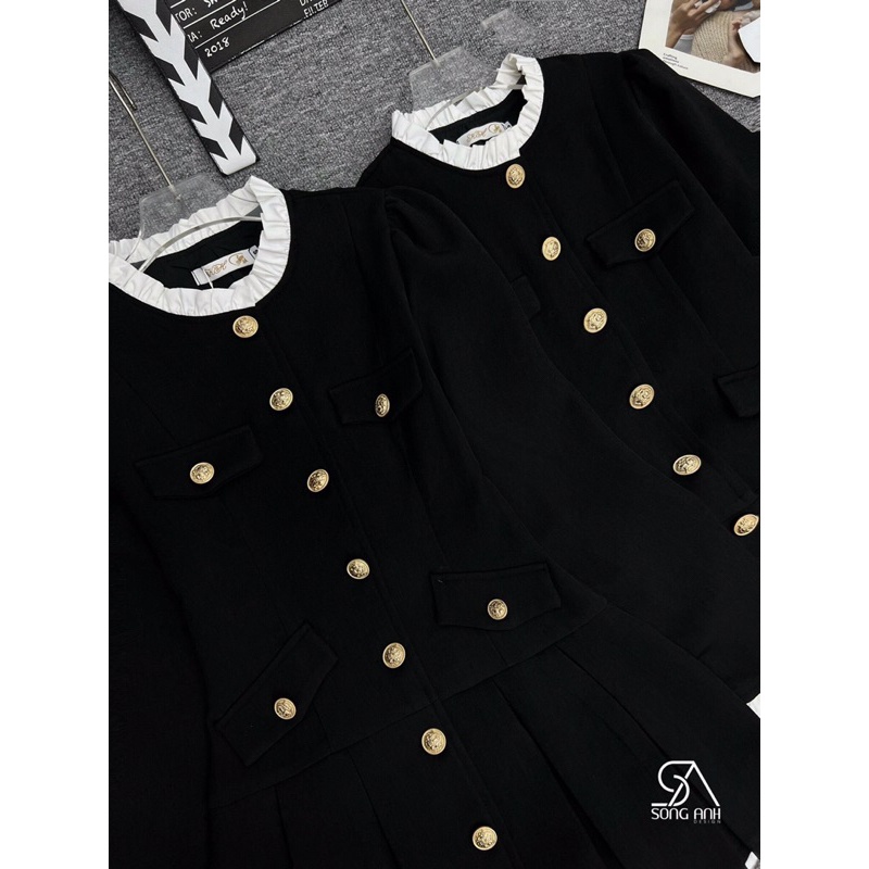 Váy phối bèo xếp ly