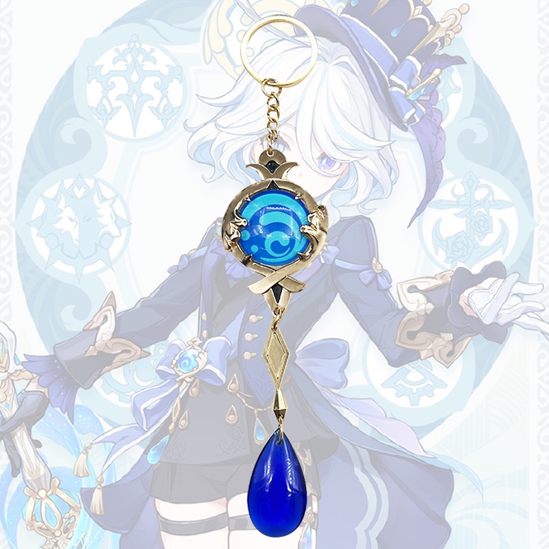 Furina Móc Khóa Kim Loại Phát Quang Hình Tiểu Thuyết