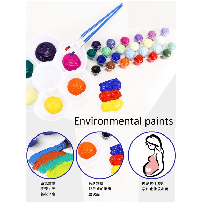 Bộ Tranh Sơn Dầu Trang Trí Tự Làm Hình Phong Cảnh, Kích Thước 40 * 50cm