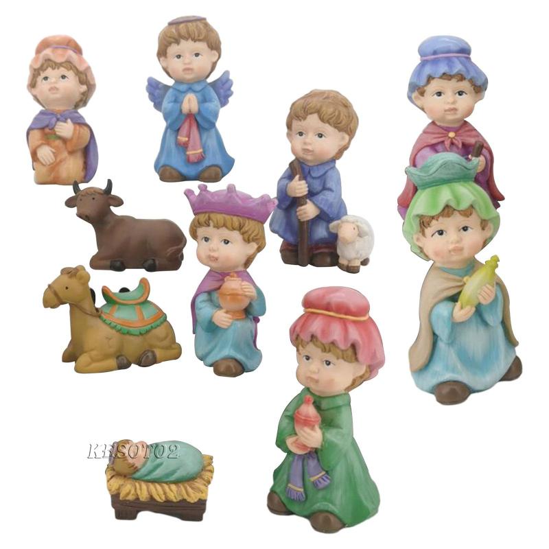 Set 10 Mô Hình Tượng Chúa jesus Trang Trí Giáng Sinh