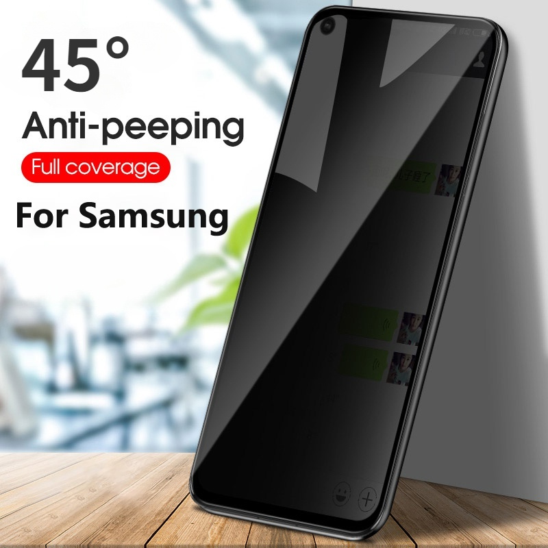 Kính cường lực bảo vệ màn hình chống gián điệp riêng tư cho Samsung Galaxy A13 A23 A33 A53 A73 M33 Note 10 Lite S21 S22 S23 Plus FE
