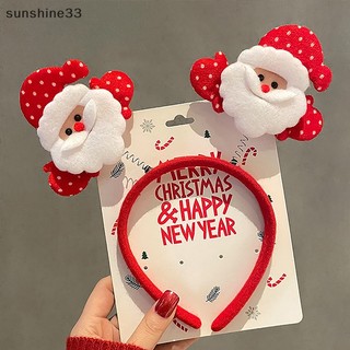 Su băng đô cài tóc hoạt hình ông già noel tuần lộc giáng sinh chúc mừng năm mới