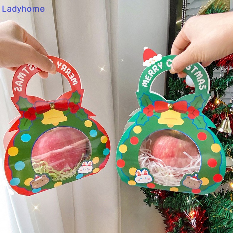 Lady christmas Hộp Quà Nhỏ Bằng Giấy Đựng Kẹo Bánh Mì Gừng Giáng Sinh vn