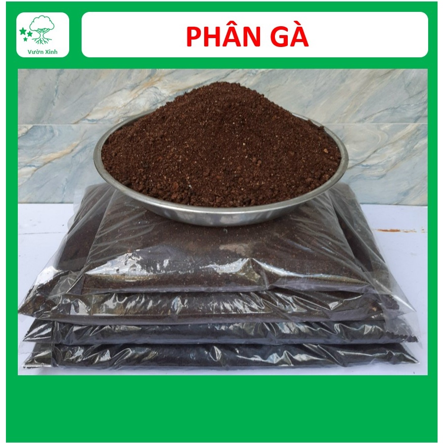 1kg Phân Gà Hưu Cơ ủ hoai mục - Không mùi hôi