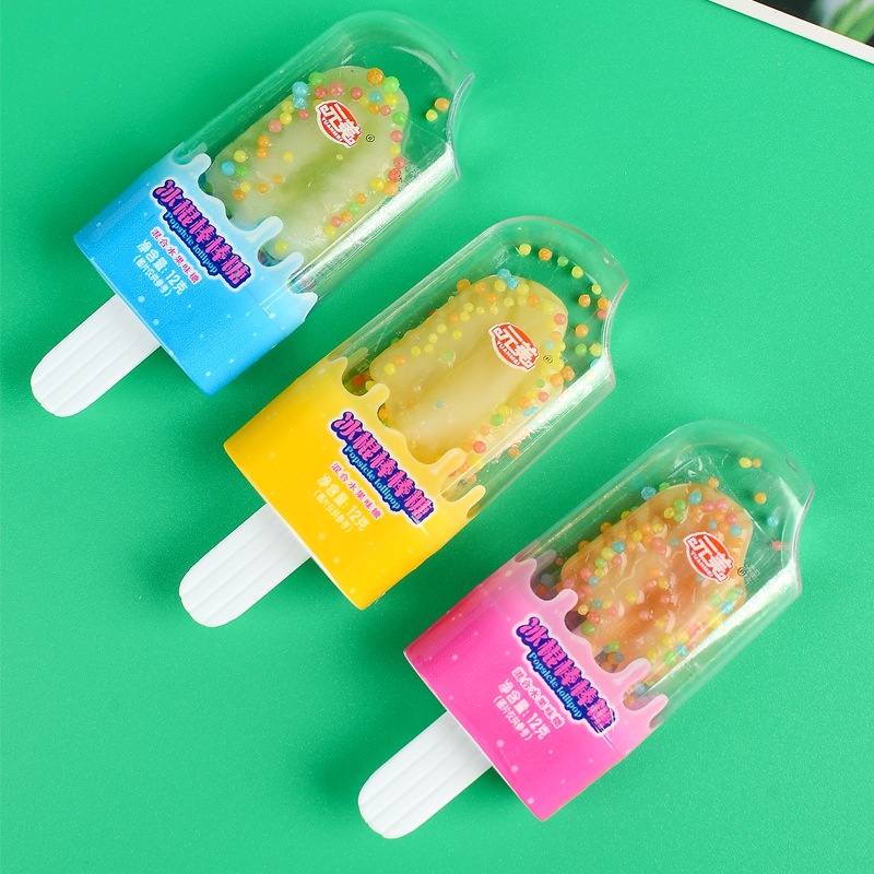 Kẹo mút que kem phủ cốm