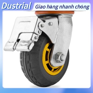 [Hàng Sẵn] Bánh xe đẩy đa năng 3 inch có phanh cao su im lặng công nghiệp hạng nặng cho kéo phẳng Dustrial