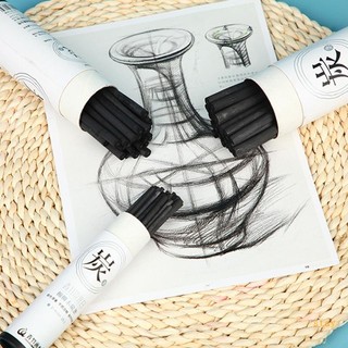 Bộ 25 cây bút chì than tre màu đen vẽ tranh cỡ vừa