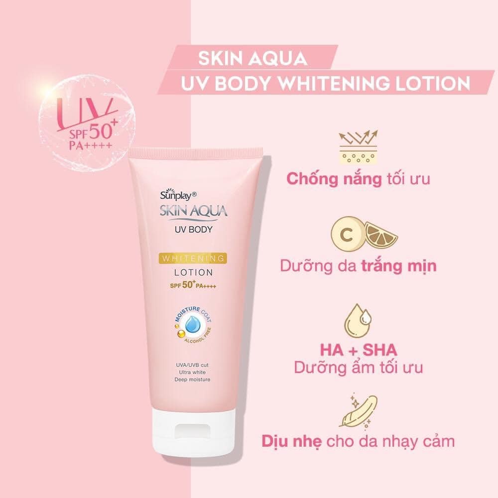 [MINI SIZE] Lotion Chống Nắng Nâng Tông Dưỡng Thể Trắng Mịn Sunplay Skin Aqua UV Body Whitening 15g
