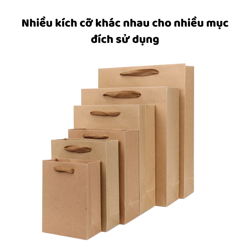 Túi Giấy Cứng Kraft Túi Quà Tặng Cao Cấp Màu Nâu 260gsm, Túi Giấy Đựng Quà - TGN