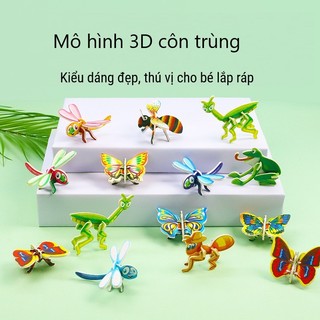 Bộ lắp ráp động vật 3D - Bộ lắp ráp côn trùng 3D, xếp hình trẻ em, nhiều chủ đề