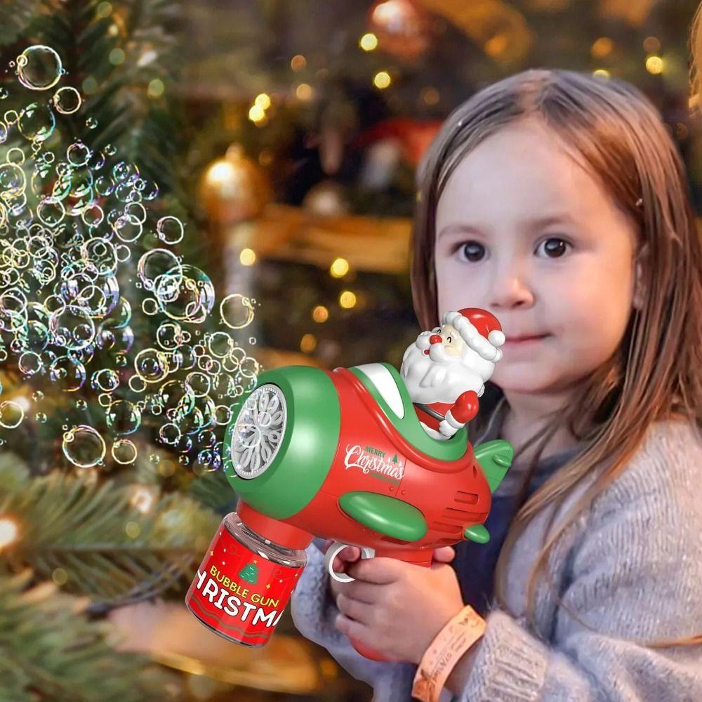 Dalton Máy Thổi Bong Bóng Xà Phòng Điện Tử Tự Động Hình Ông Già Noel Vui Nhộn Bằng Nhựa Có Đèn Cho Bé Trai Bé Gái Dịp Giáng Sinh
