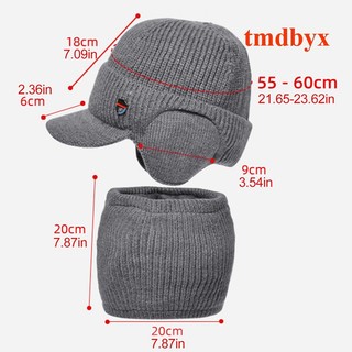 Tmdbyx set mũ len che tai giữ ấm mùa đông cho nam