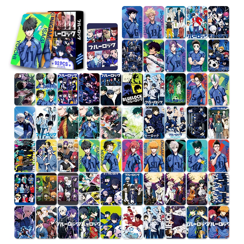 BLUE LOCK Photocard Lomo Card Postcard Stickers thẻ 60 chiếc + nhãn dán 32 chiếc