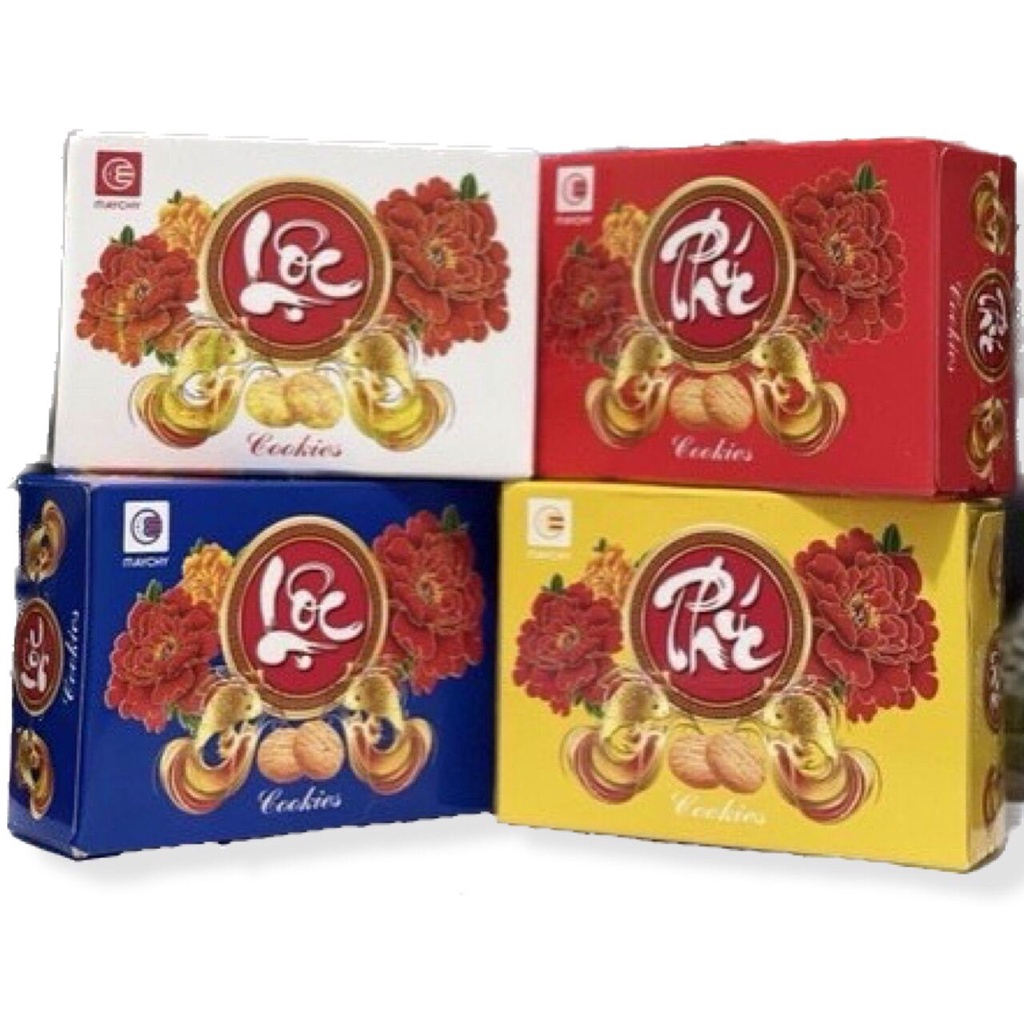 Hộp 100gram bánh quy bơ sữa Phúc Lộc Thọ Maychy , Date mới 12 tháng.