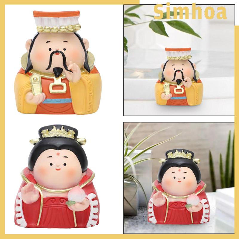 Tượng Thần Tài mini Dễ Thương Bằng Nhựa resin Để Bàn Trang Trí Nhà Cửa / Văn Phòng / Lễ Hội